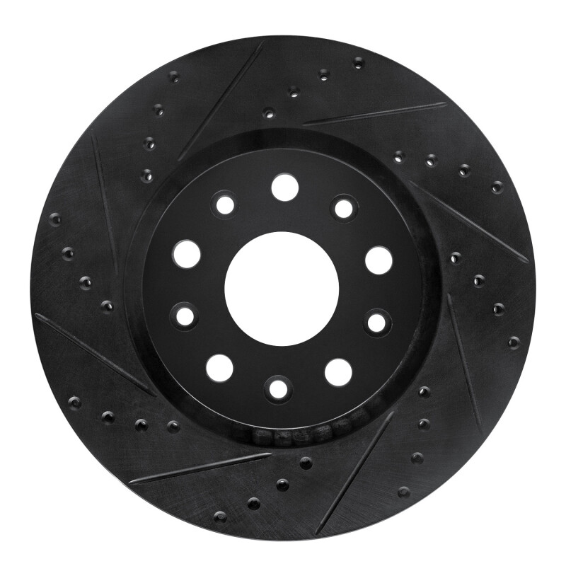 Dodge Sprinter 2500 Brake Rotor (1) - Rear Left - R1 Concepts - Drilled & Slotted - Black - `02-`18